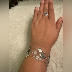 Elegant Barse 925 Sterling Silver Clover Bracelet
